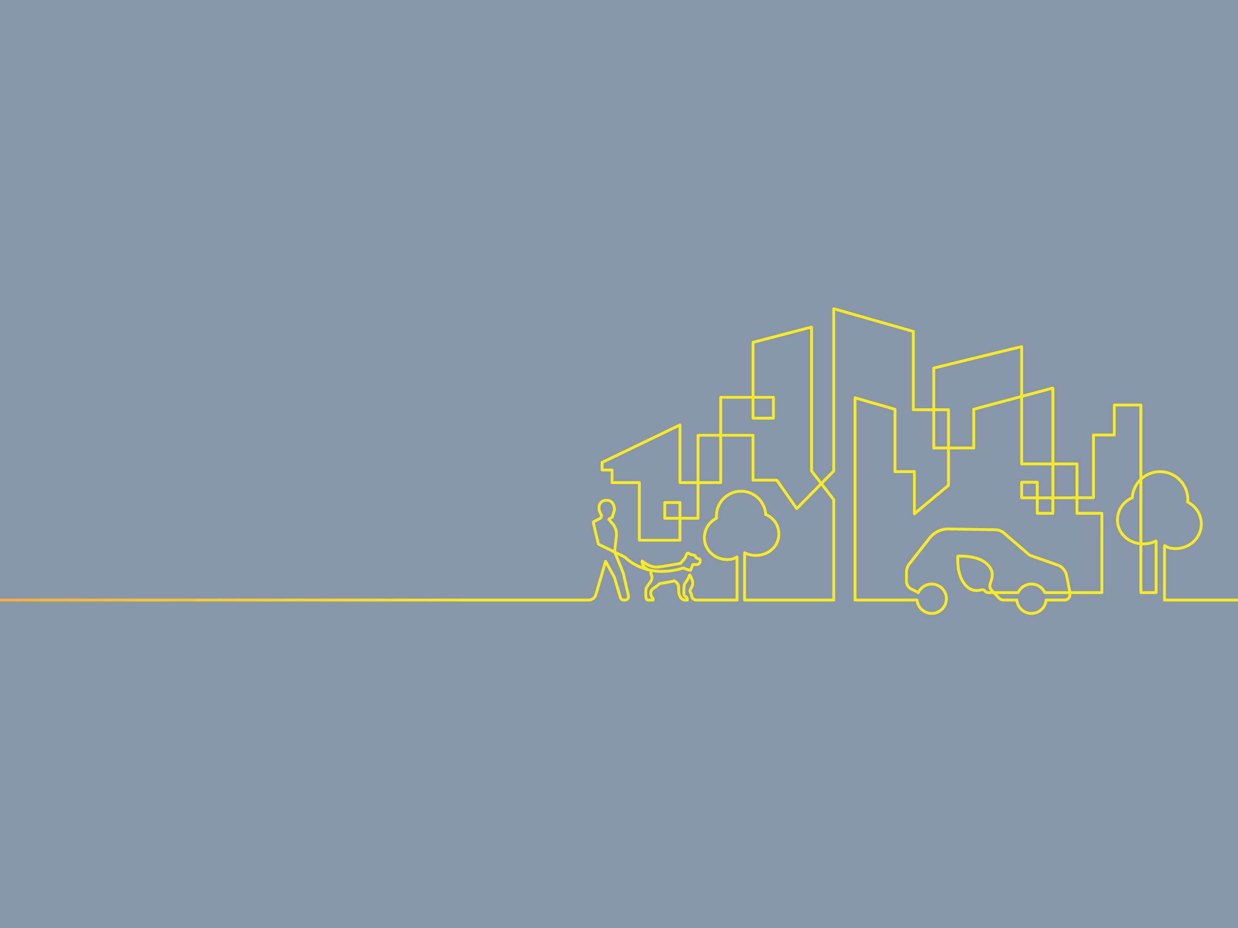 illustration of town skyline