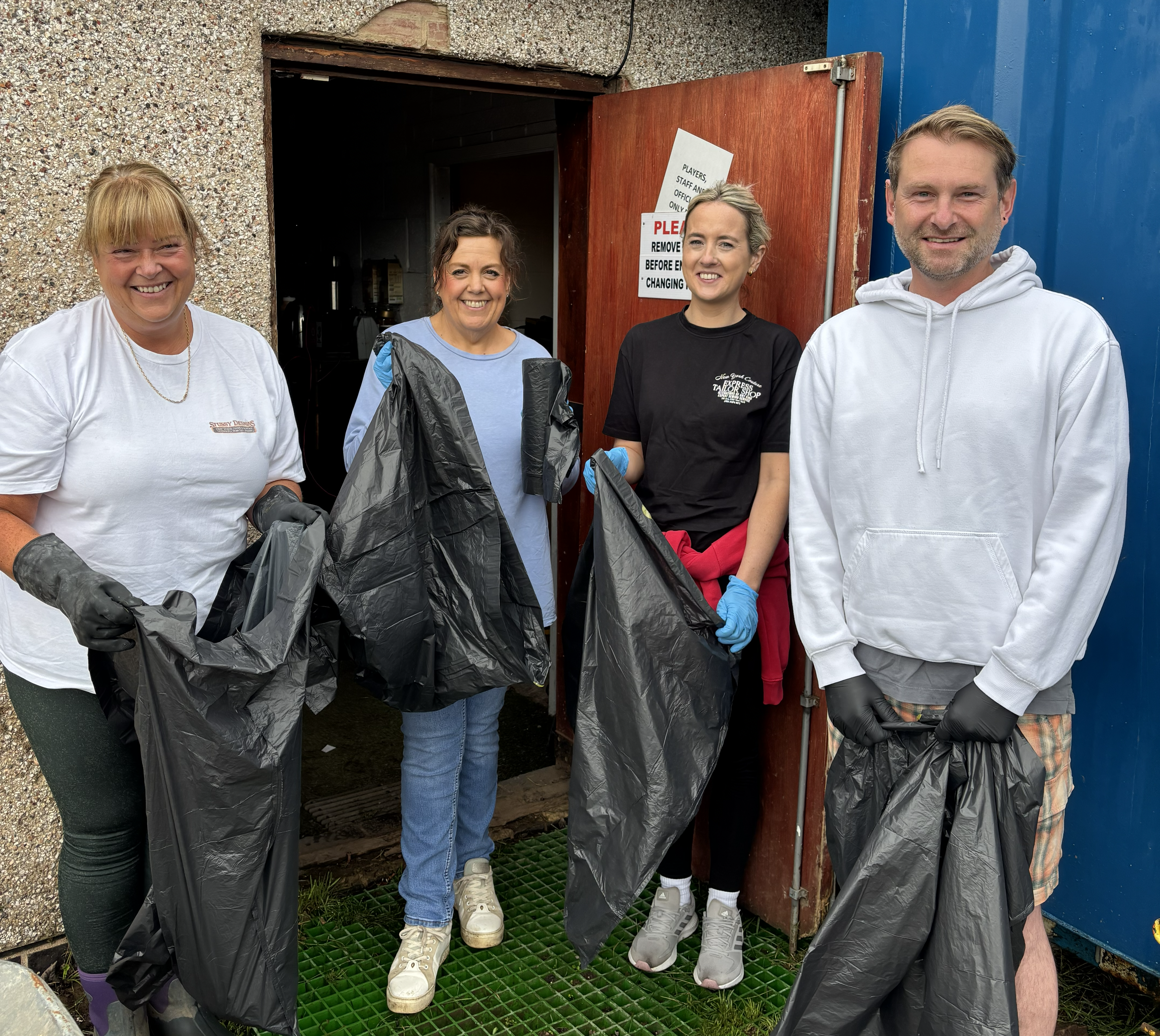Staff volunteering - clearing at the Windmill Community hub in Nuneaton